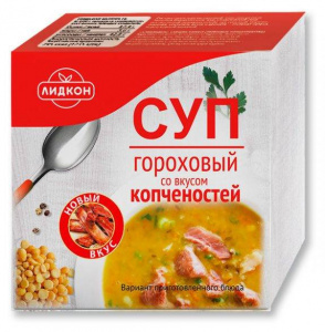 Суп Гороховый со вкусом копченостей, 200 г, Лида