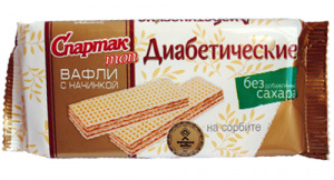 Вафли диабетические "Спартак", 72г