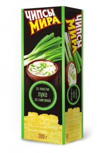 Чипсы МИРА со вкусом лука со сметаной 200 г