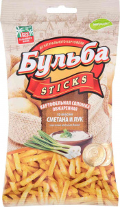 Соломка картофельн. Бульба sticks 75г. сметана и лук