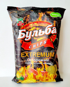 Чипсы картофельн. Бульба chips "Extremum" 75 г острый перец