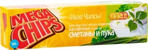 Мегачипсы сметана и лук, 100 г.